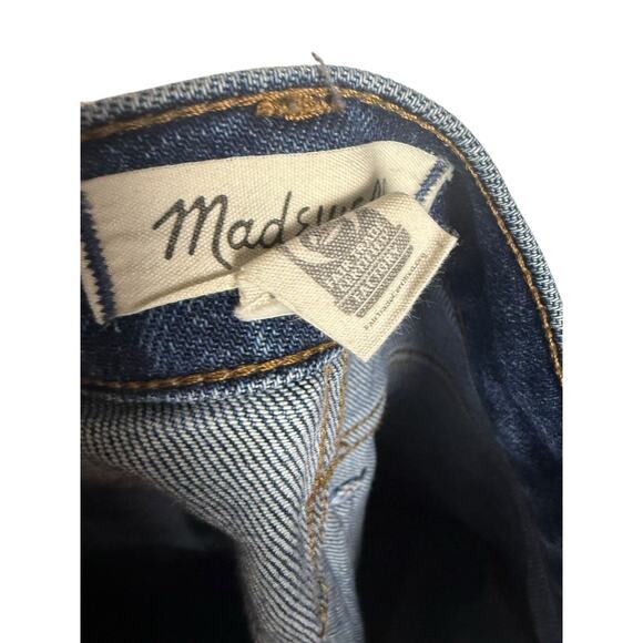 Madewell Slim Demi-Boot High Rise Raw Hem Denim Blue Jeans Size 29 - Picture 9 of 10